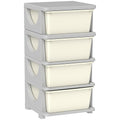 Cream Four Drawer Kids Storage Unit