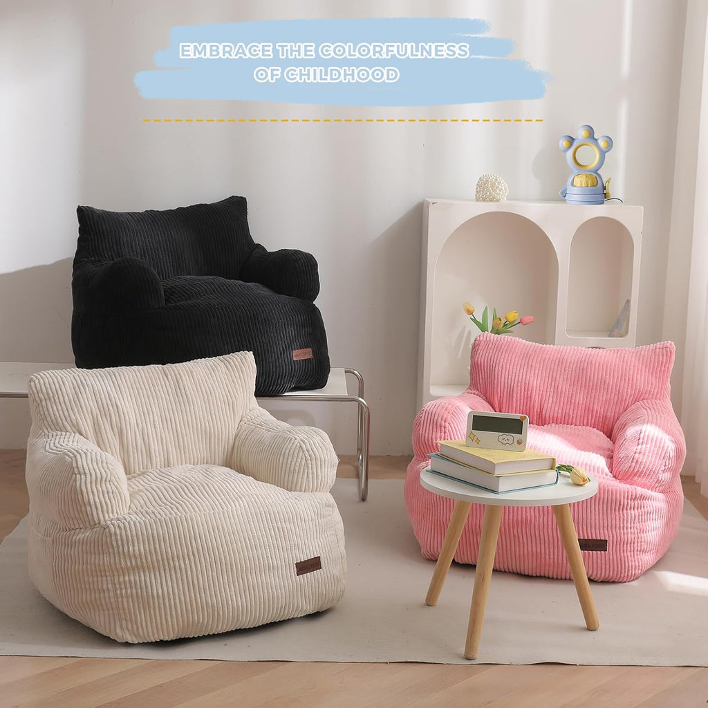 Beige Pocket Kids Bean Bag