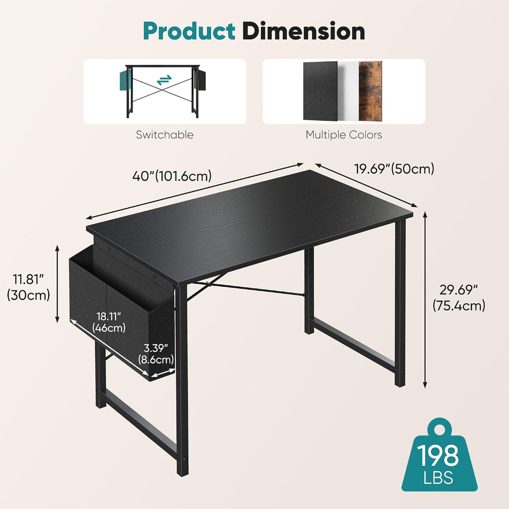 Black Storage Gaming Desk