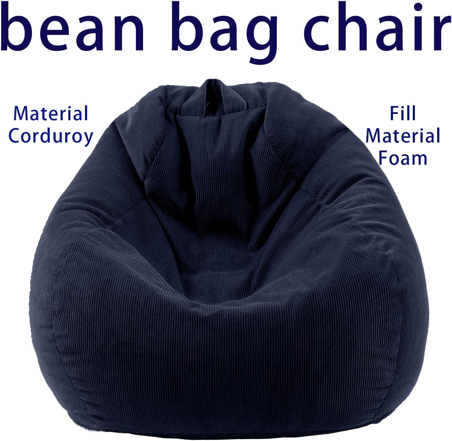 Corduroy Foam Kids Bean Bag