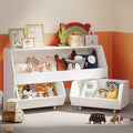 Wheeled Oak Kids Toy Storage Cabinet