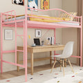 Pink Guard Metal Loft Bed