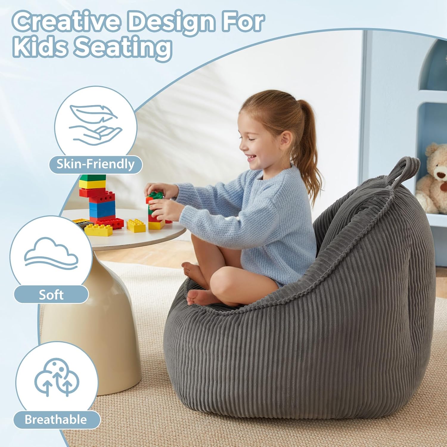Soft Cozy Kids Bean Bag Seat