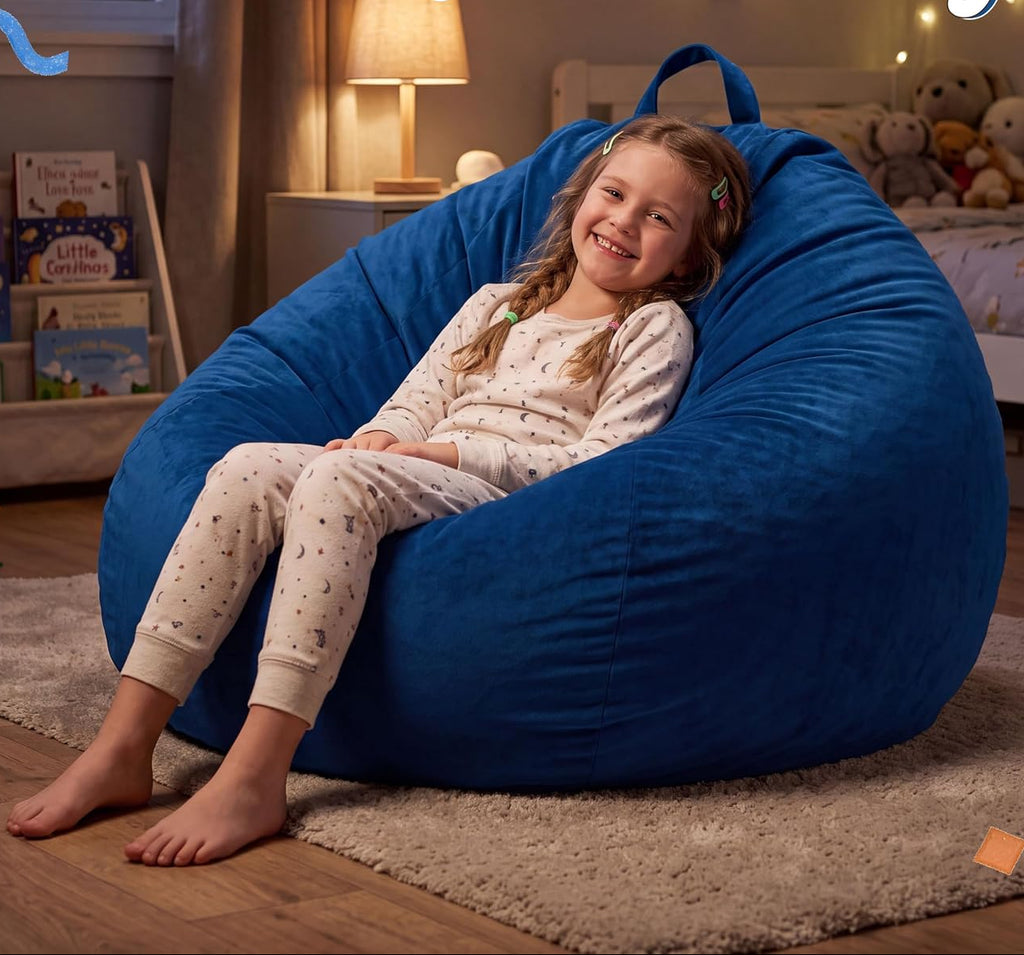 Blue Teardrop Small Bean Bag