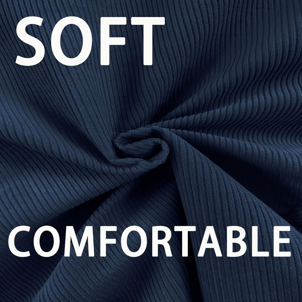 Blue Corduroy Foam Bean Bag