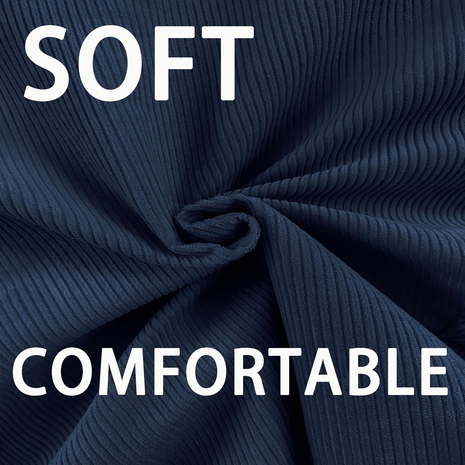 Blue Corduroy Foam Bean Bag