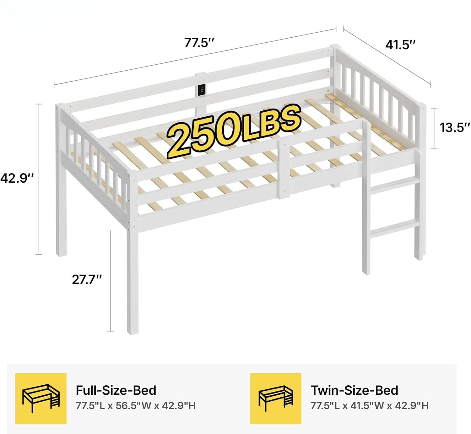 Guard Ladder Kids Wooden Bed